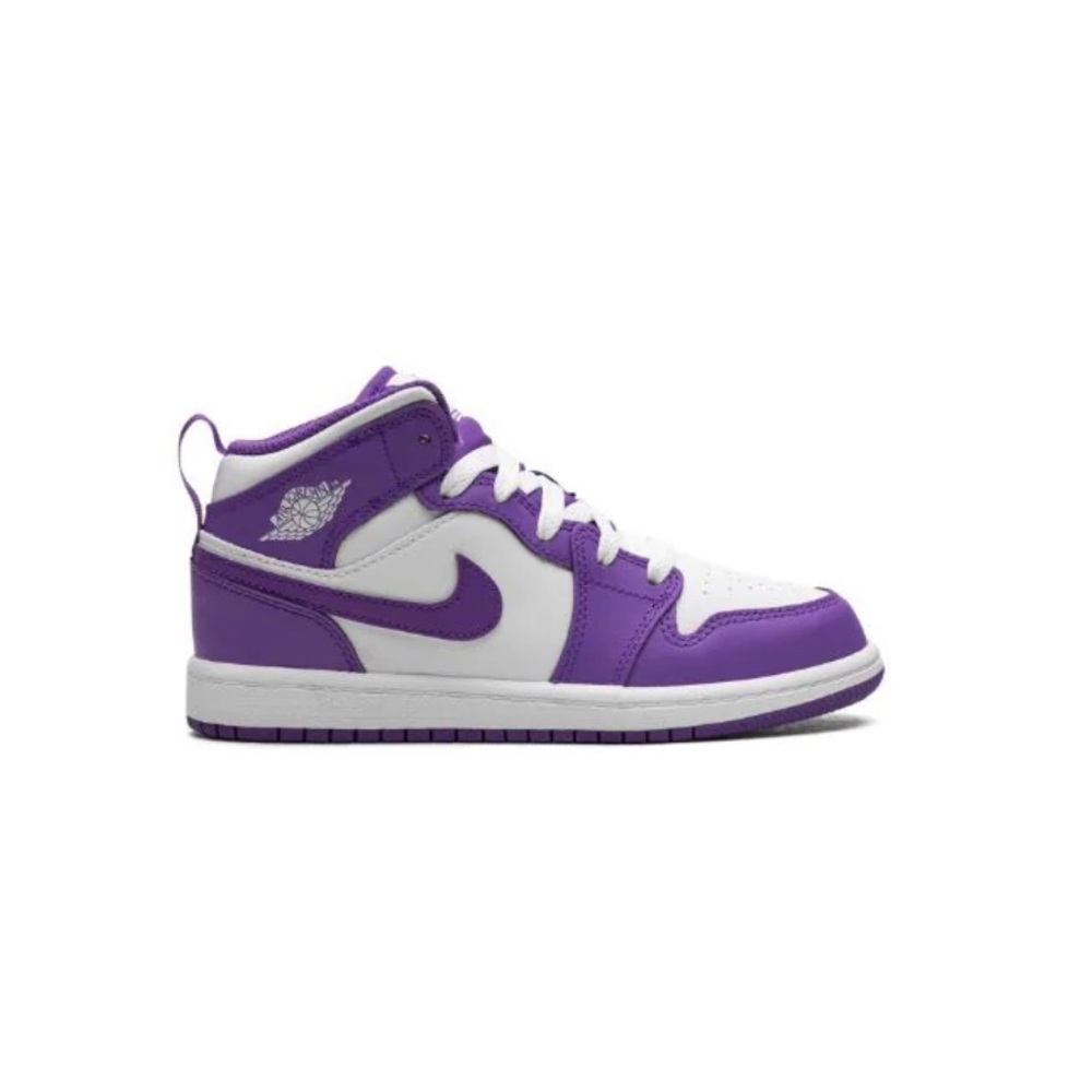 Kids 13.5C Air Jordan 1 Mid "Purple Venom" sneakers